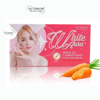 ACTIWOW White Aura Beauty Soap Elegant with Cooling Effect Carrot Formula(100 g)
