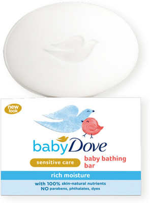 baby Dove Rich Moisture Bathing Bar, Gently Cleanse and Nourishes Skin(4 x 75 g)