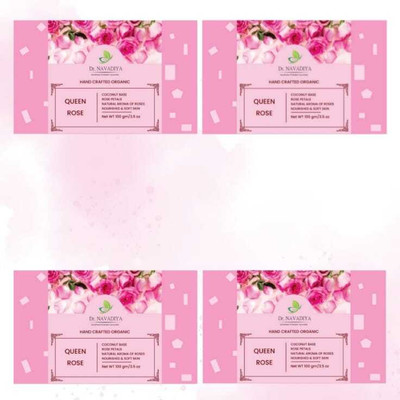 Dr. NAvadiya 4 Rose Soap Combo Pack For Tan Removal & Dirt Removing(4 x 100 g)