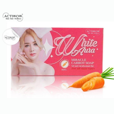 ACTIWOW White Aura Beauty Soap Vibrant for Glowing Skin Carrot Formula(100 g)
