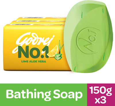 Godrej No.1 Lime & Aloe Vera Bath Soap(3 x 150 g)