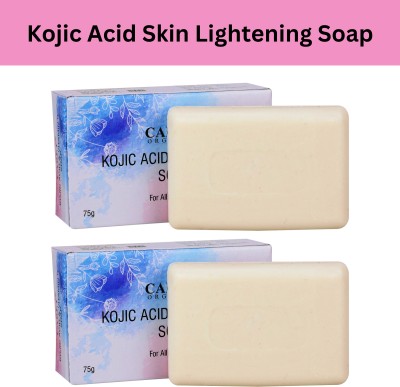 Caret Organic Vitamin C Kojic Soap For Acne/Marks Removal-Paraben Free(2 x 75 g)