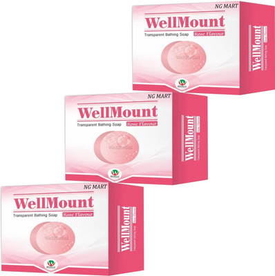 NG MART NG WALLMOUNT ROSE BATHING SOAP PACK OF - 3(3 x 75 g)