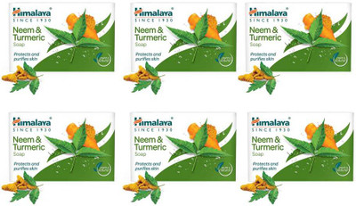 HIMALAYA Neem and Turmeric Soap Pack Of 6(6 x 125 g)