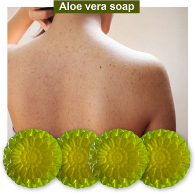 Groovy Anti-inflammatory Aloevera Soap with Turmeric (100GM) (PACK OF 4)(4 x 100 g)