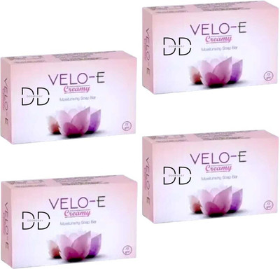 DOOMSDAY VELO-E CREAMY SOAP FOR MOSITURISING SOFT SKIN PACK OF 4(4 x 75 g)