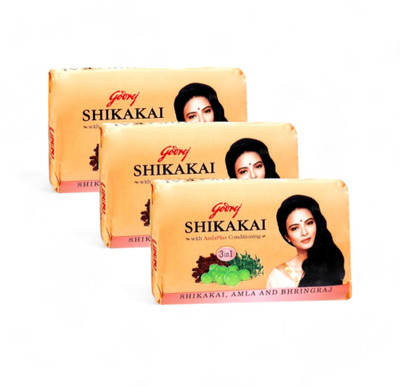 Godrej Shikakai, Amla & Bhringraj Soap - 75g (Pack Of 3)(3 x 75 g)