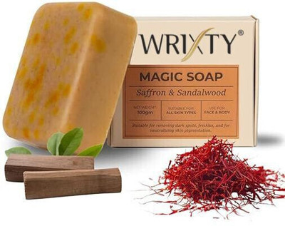 Wrixty Saffron Shine Herbal Bar – Glowing Skin Formula Pack of 1(100 g)
