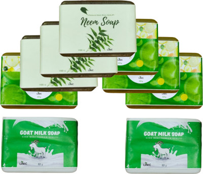linic HERBAL NEEM SOAP(3), LEMON(4), GOAT MILK(2)(9 x 100 g)
