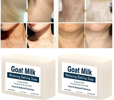 Velocius Enterprise Goat Milk White Soap,Enriched with Argan Oil | Best Skin Hydration soap(2 x 100 g)