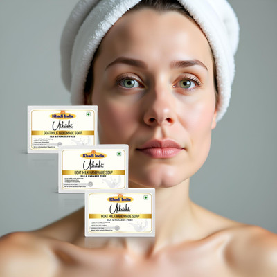 Utkrisht Pack of 3 Moisturizing Soaps With Goat Milk Extract(3 x 125 g)
