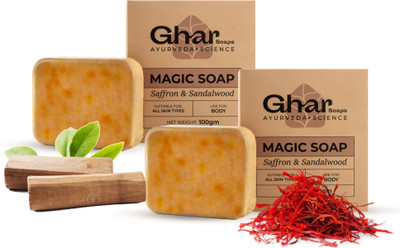 GharSoaps Sandal Wood And Saffron Soap For Glowing & Refreshing Skin (2 x 100 g) deal from flipkart GharSoaps Sandal Wood And Saffron Soap For Glowing & Refreshing Skin (2 x 100 g) deal from flipkart