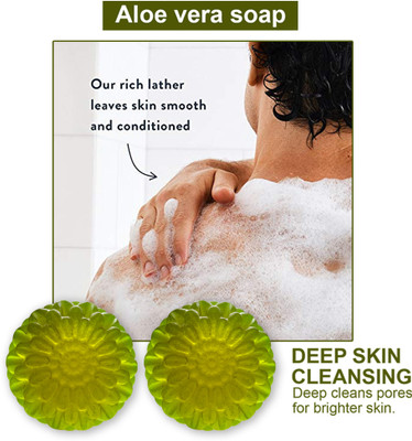 Groovy Aloe Vera Soap for Rosacea-prone Skin (100GM) (PACK OF 2)(2 x 100 g)