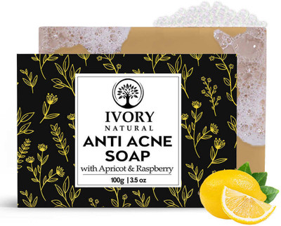 Ivory Natural Anti Acne Soap - Removes Acne, Pimples and Prevents Breakouts(100 g)