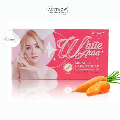 ACTIWOW White Aura Beauty Soap Anti-Aging with Anti-Aging Effect Carrot Formula(100 g)