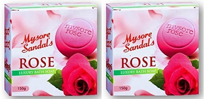 MYSORE SANDAL Rose Luxury Bath Soap(2 x 75 g)