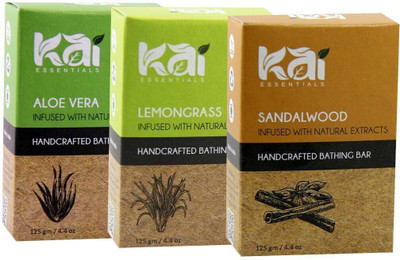 Kai Essentials Aloe-Vera,Lemongrass,Sandalwood-Set-of-Three(3 x 125 g)