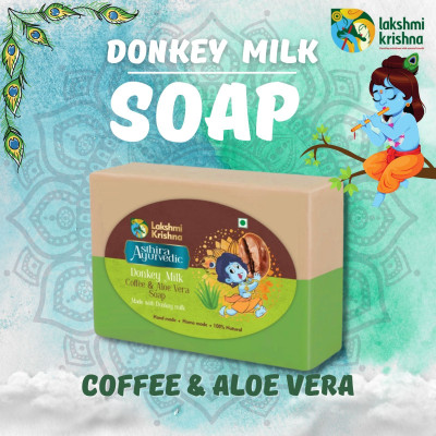 Lakshmi Krishna Donkey Milk Coffee & Aloe vera Soap(100 g)