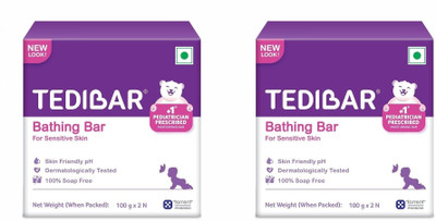 Tedibar Baby Bathing Bar (100gx2) x Pack of 2(2 x 200 g)