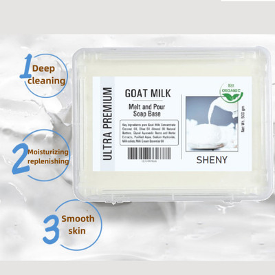 sheny soft Soap Base Bar For Soap Making Transparent Melt & Pour got milk Soap Base(500 g)