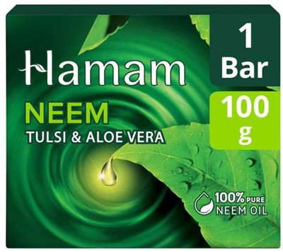 HAMAM Neem, Tulsi & Aloe Vera Soap(100 g)