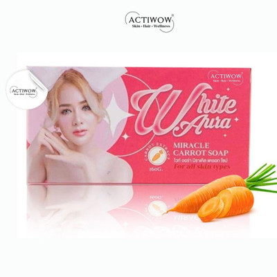 ACTIWOW White Aura Beauty Soap Radiant with Anti-Aging Effect Carrot Formula(100 g)