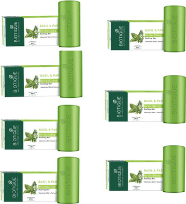 BIOTIQUE Basil & Parsley Revitalizing Soap 150 g each(Pack of 7)(7 x 150 g)