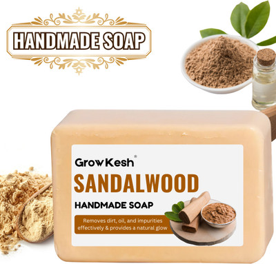 Growkesh Bathing Soap for Healthy Skin | Moisture Soap | sandalwood soap(100 g)