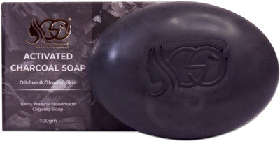 GEO ORGANIX Activated Charcoal Soap |With Milk, Coconut Oil & Charcoal| Beauty Soap(6 x 100 g)