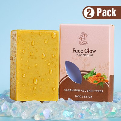 gloza Ayurvedic Skin Care Natural & Home Made Soaps for All clean and Glowing Skin.(2 x 100 g)