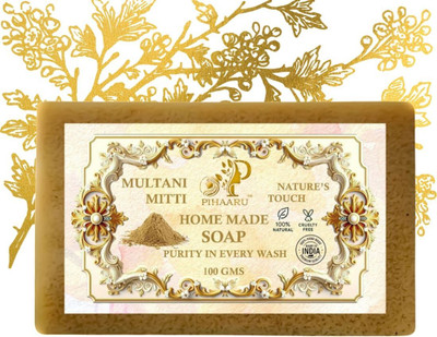 Pihaaru Herbal Multani Mitti Soap – Skin Refresh Bar(100g).(100 g)