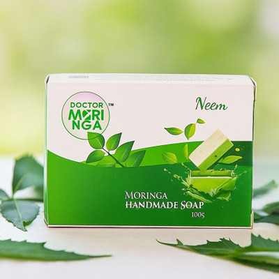 DOCTOR MORINGA Handmade Herbal Bathing Soap Neem Removes Dirt & Impurities All Skin type(100 g)