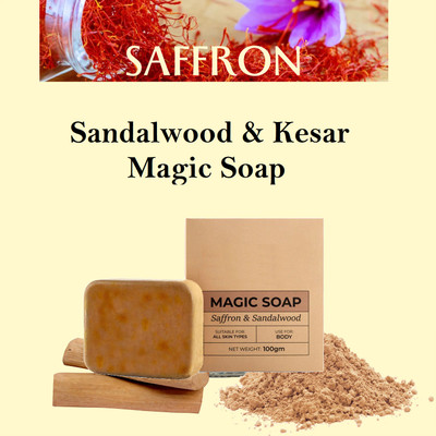 Sheny Handmade Soaps For Glowing Chandan & Kesar Soap(100 g)
