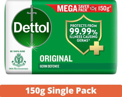 Dettol Original Bathing Soap Bar with 12hr Germ protection(150 g)