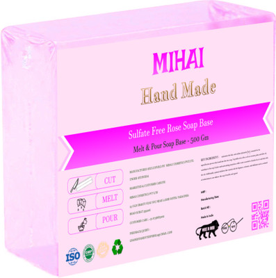 mihai ROSE MILK Transparent Soap Base DIY Soap Making Material 500GM(500 g)