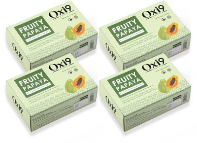Oxi9 Papaya Scrub Soap 100g(4 x 1 g)