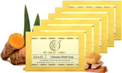 KHADI NATURAL Organic Chandan Haldi Soap(750 g)