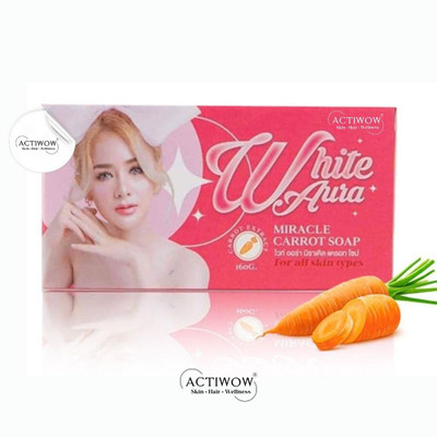 ACTIWOW White Aura Beauty Soap Gentle for Smooth Complexion Carrot Formula(100 g)