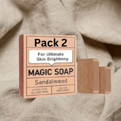 Agonize Ghar Face & Body Bar | Kesar & Chandan Brightening Soap | 2 Pcs(2 x 100 g)