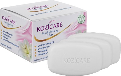 Kozicare Skin Lightening Soap Kojic Acid, Arbutin, Vitamins C & E, Glutathione, Suncreen(3 x 75 g)