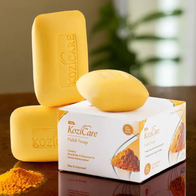 Kozicare Glutathione Soap- Haldi Face Soap With Shea Butter & Glycerin(3 x 75 g)