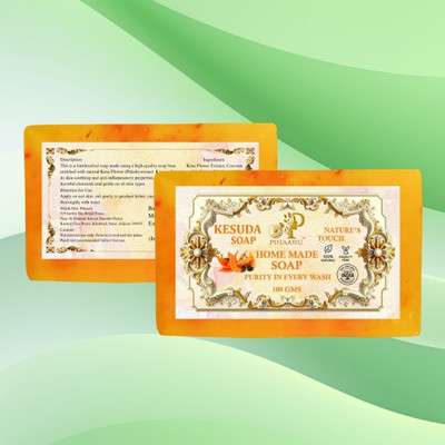 Pihaaru Pack of 2 ,Kesuda Handmade Soap – Floral Freshness for Soft Skin (200g)\(2 x 100 g)
