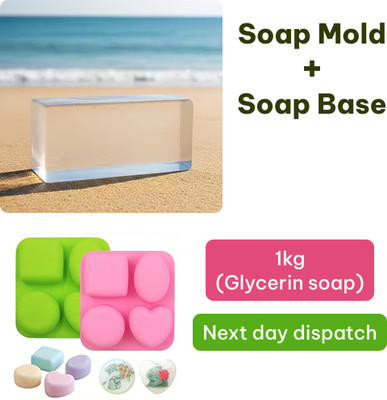 fresheasily Crystal-Clear Glycerine Soap Base with Soap Mould – 1 KG(1000 g)