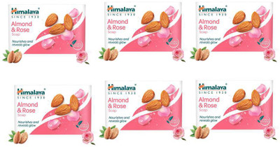 HIMALAYA Almond & Rose Soap 125g(Pack Of 6)(6 x 125 g)