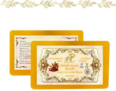 Pihaaru Pack of 2 ,Herbal Sandalwood Soap – Refresh & Revive Skin (200gm).(2 x 100 g)