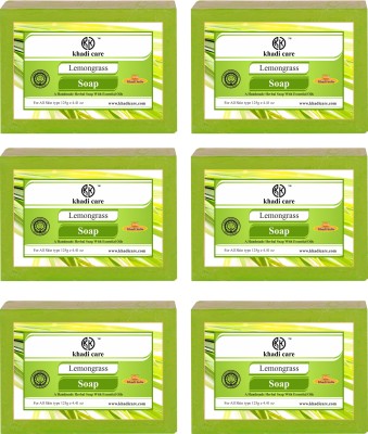 khadi care Herbal Lemongrass Soap (Set of 6)(6 x 125 g)