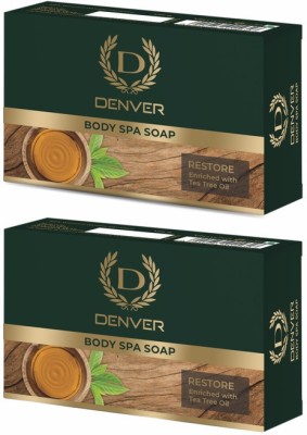 DENVER Body Spa Soap RESTORE Enriched With Tea Tree Oil  (2 x 125 g)