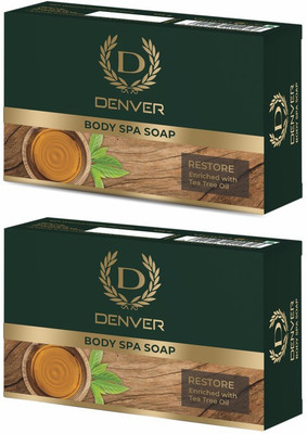 DENVER Body Spa Soap RESTORE Enriched With Tea Tree Oil (2 x 125 g)