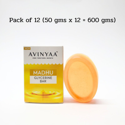 avinyaa Madhu Nourishing and Moisturizing Glycerine Bar with Cinnamon Oil(12 x 50 g)