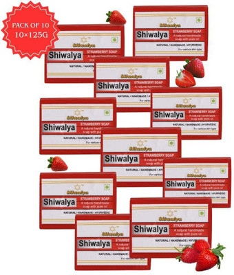 shiwalya STRAWBERRY HERBAL BATHING Soft & Radiant Skin | Suitable for All Skin Types(10 x 100 g)